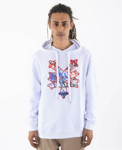 White Hoodie With Graphic Design